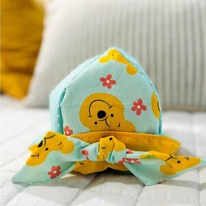 Handcrafted Kids Hat with Smiley Design - Yellow and Blue